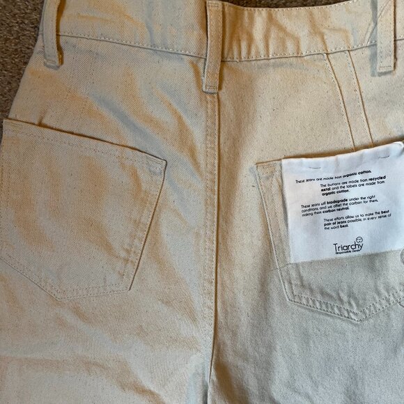 BNWT Triarchy Wide Leg Off-White Denim, Size 26 - Picture 8 of 10